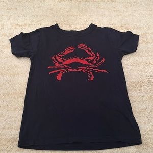 Crewcuts crab tee- navy and red. Excellent condition